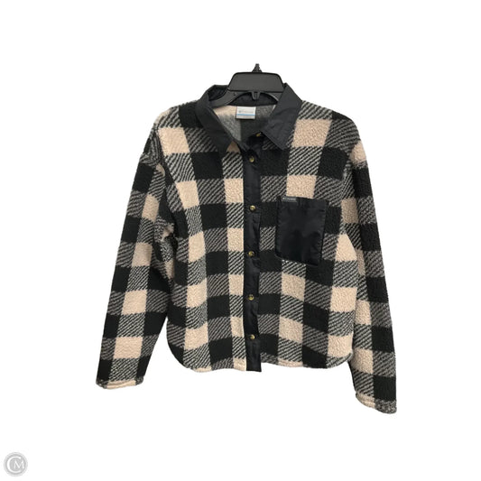 Jacket Fleece By Columbia In Checkered Pattern, Size: M