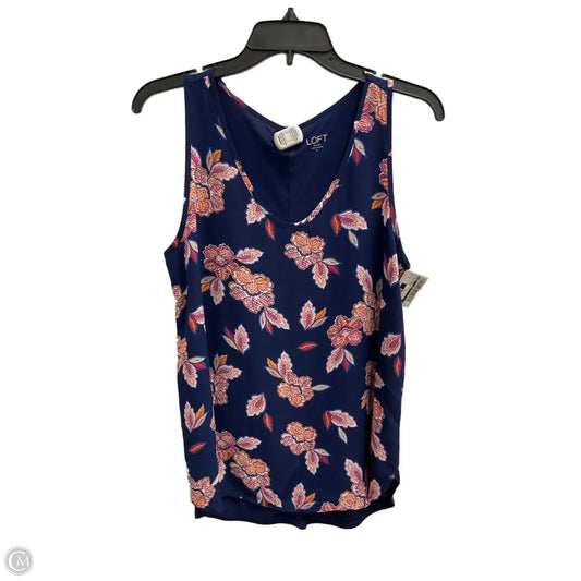 Top Sleeveless By Loft In Floral Print, Size: S