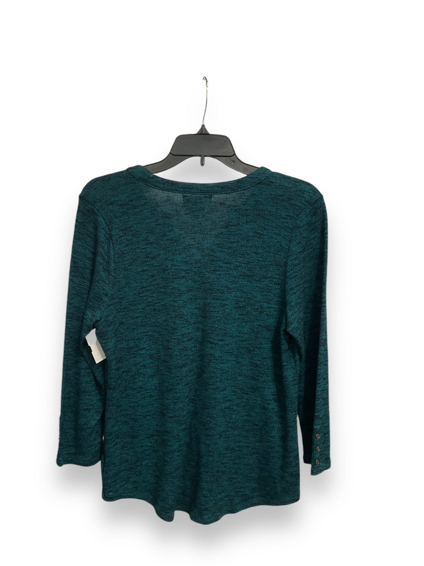 Top Long Sleeve Basic By Liz Claiborne In Blue, Size: M