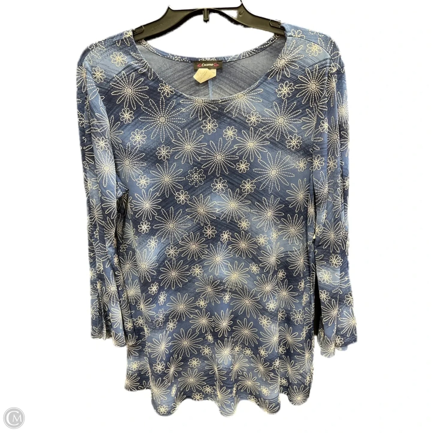 Tunic Long Sleeve By Clothes Mentor In Blue, Size: M