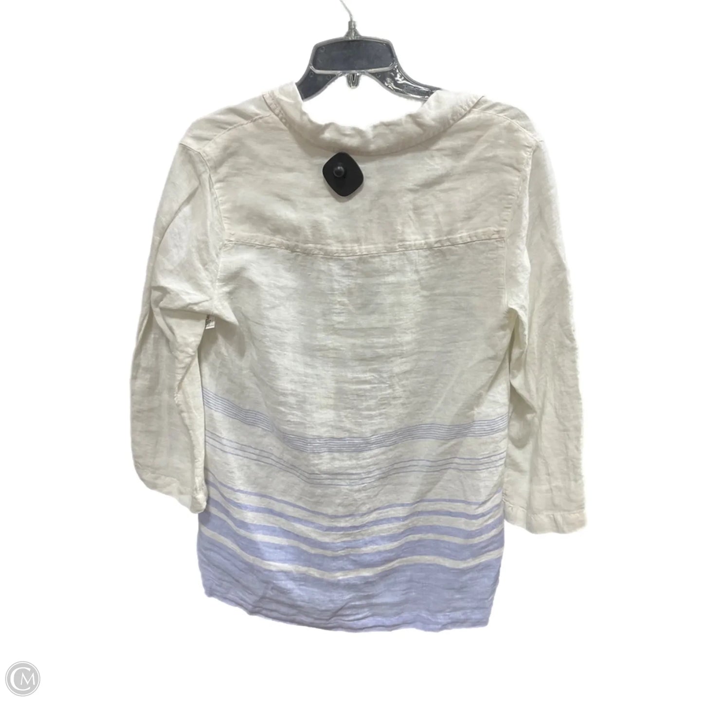 Top 2pc 3/4 Sleeve By Sigrid Olsen In Blue & White, Size: S