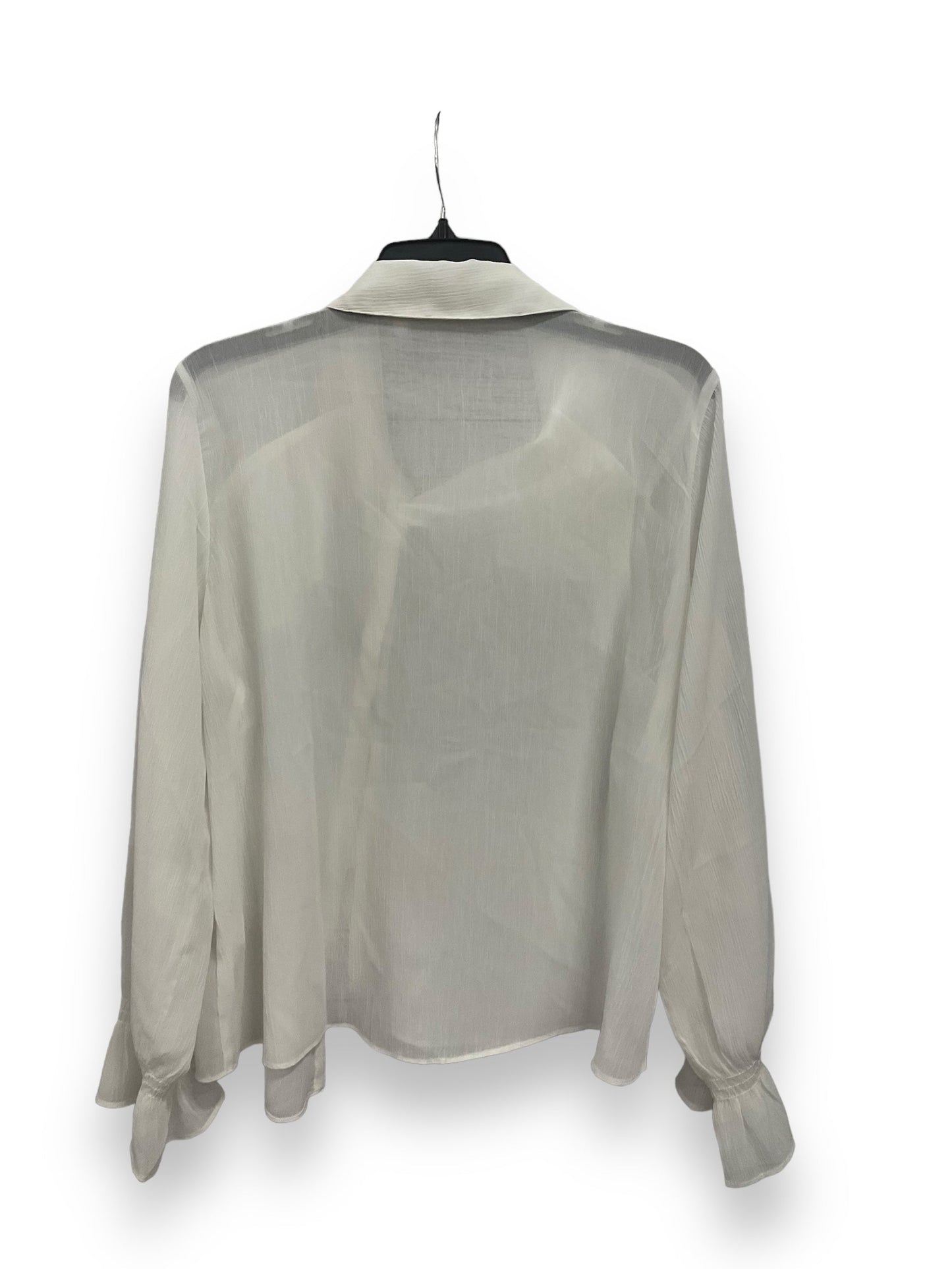 Blouse Long Sleeve By Soft Surroundings In White, Size: Xl