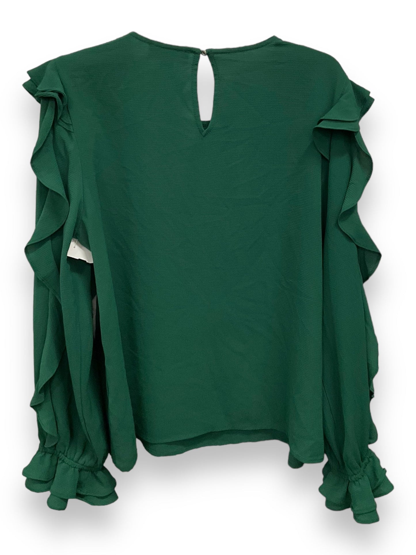 Blouse Long Sleeve By Cece In Green, Size: L