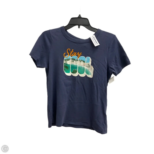 Top Short Sleeve By Old Navy In Blue, Size: Xs