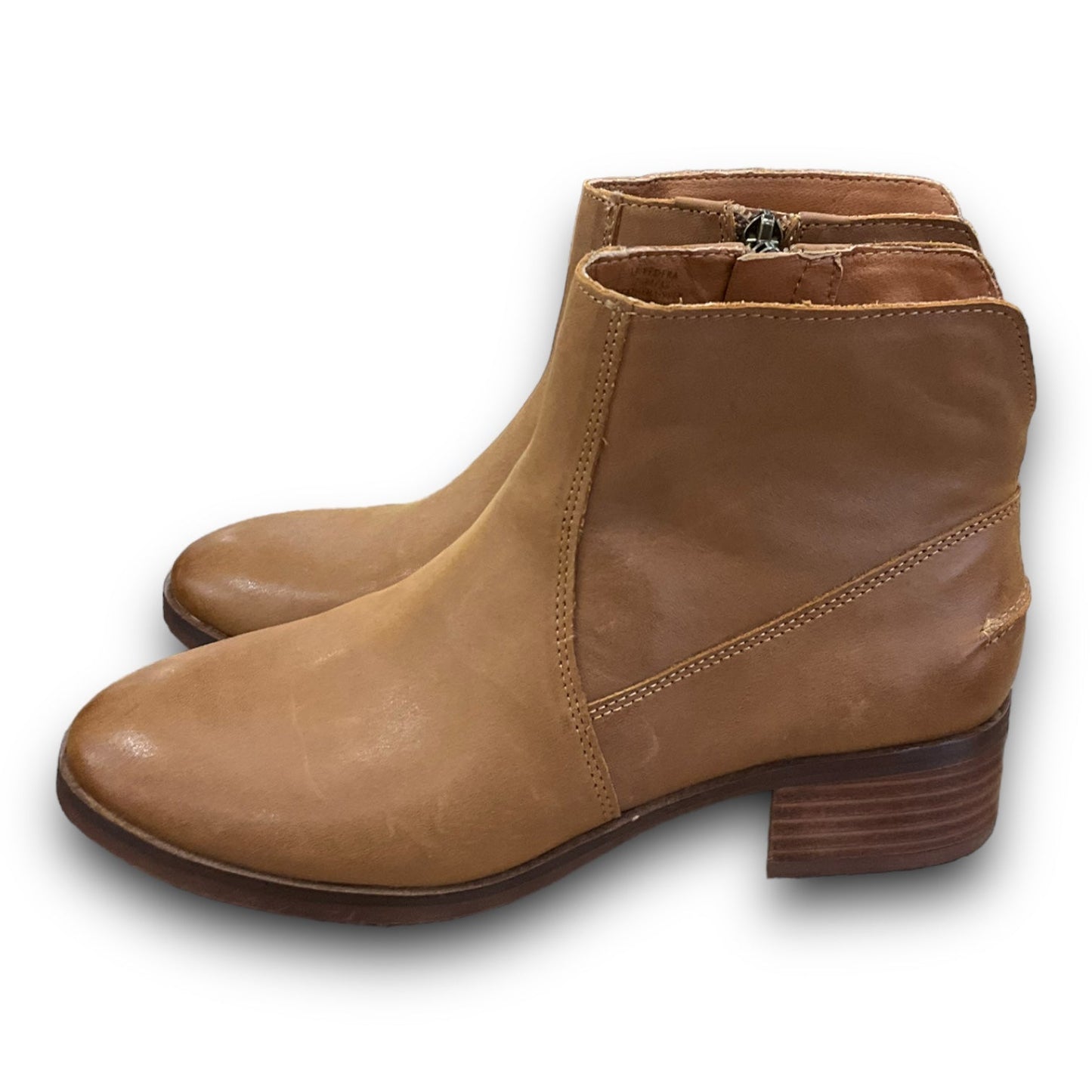 Boots Ankle Heels By Lucky Brand In Brown, Size: 7.5