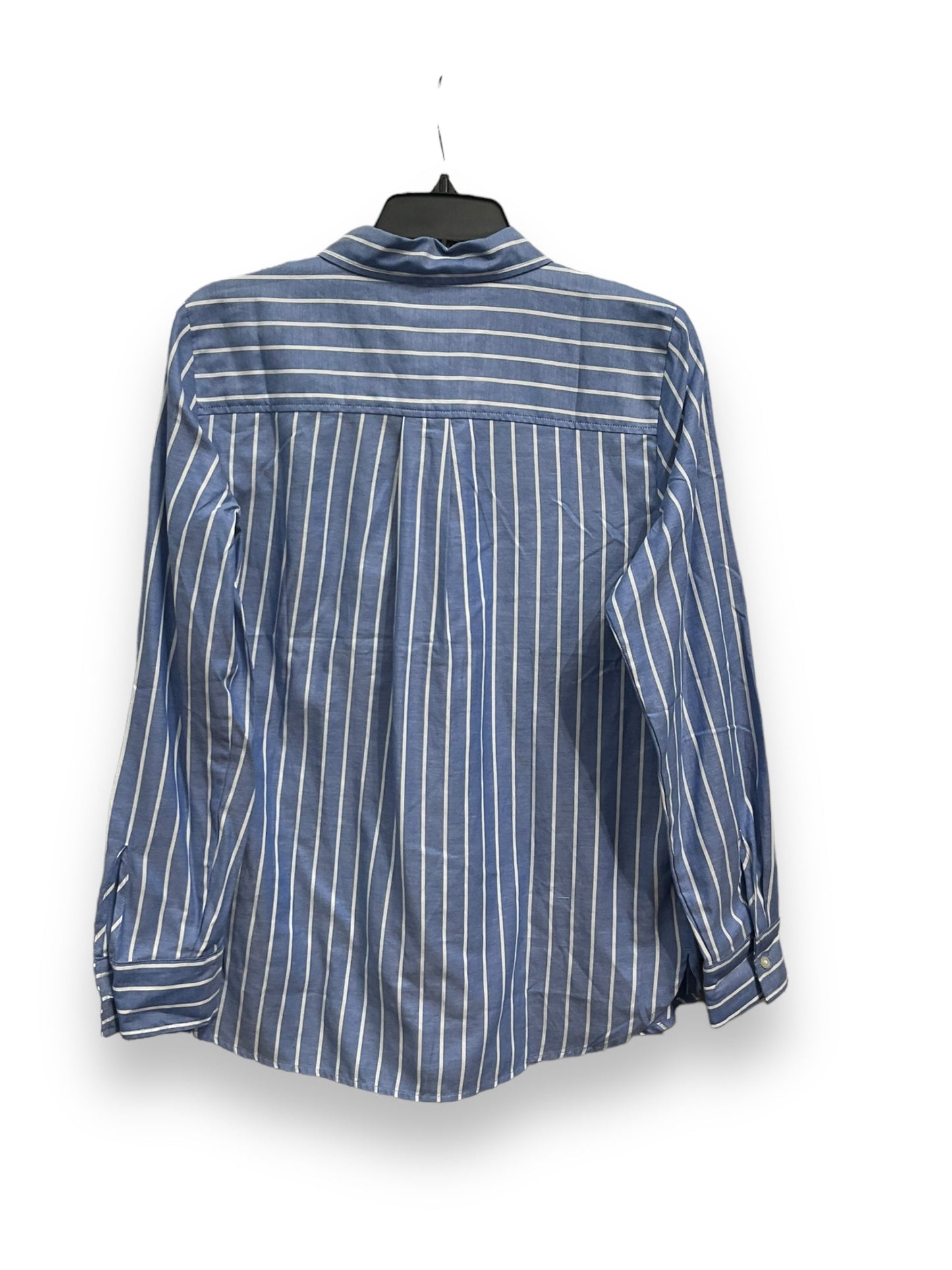 Blouse Long Sleeve By Loft In Striped Pattern, Size: M