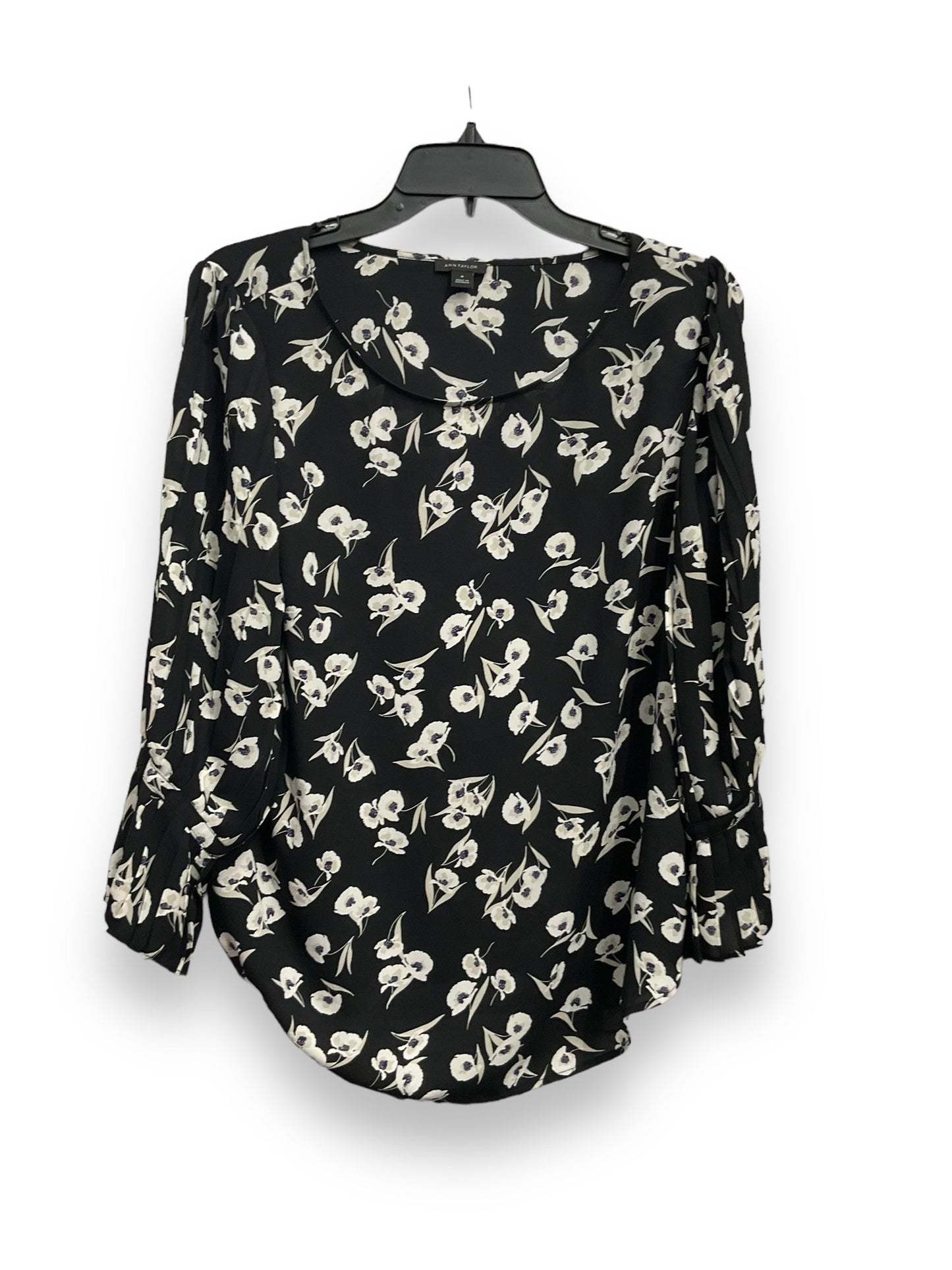 Blouse Long Sleeve By Ann Taylor In Floral Print, Size: M