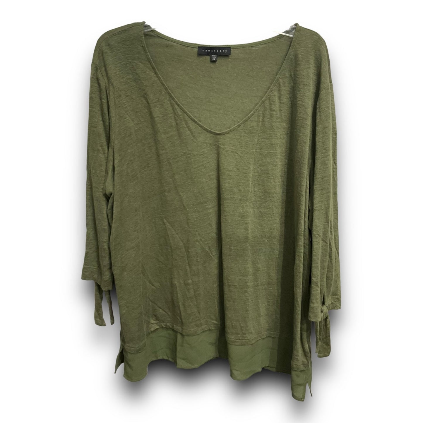 Top 3/4 Sleeve By Sanctuary In Green, Size: 2x