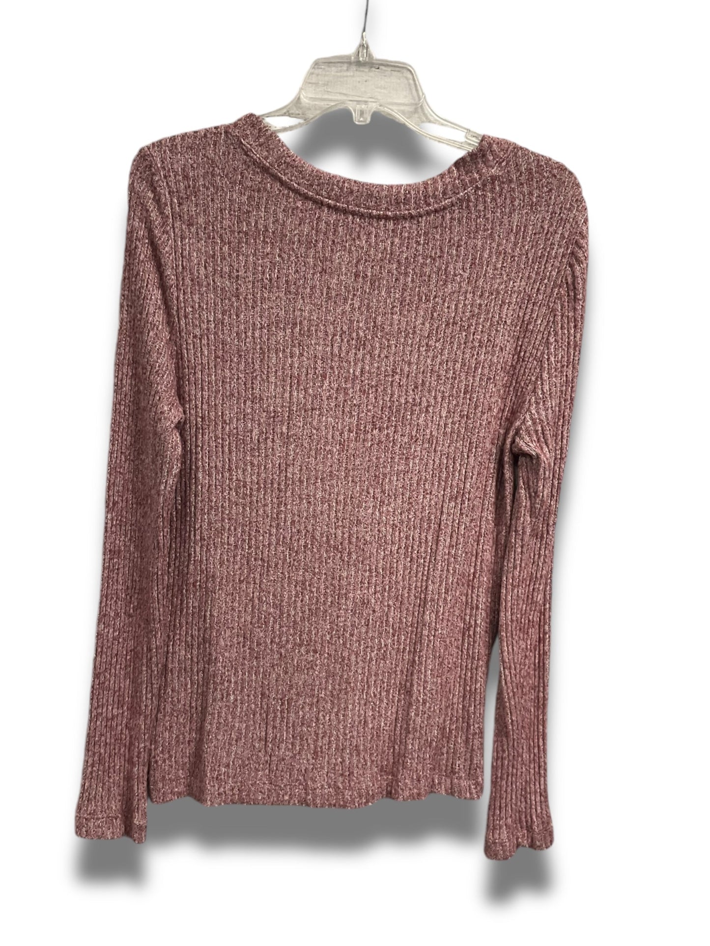 Top Long Sleeve By Loft In Red, Size: L