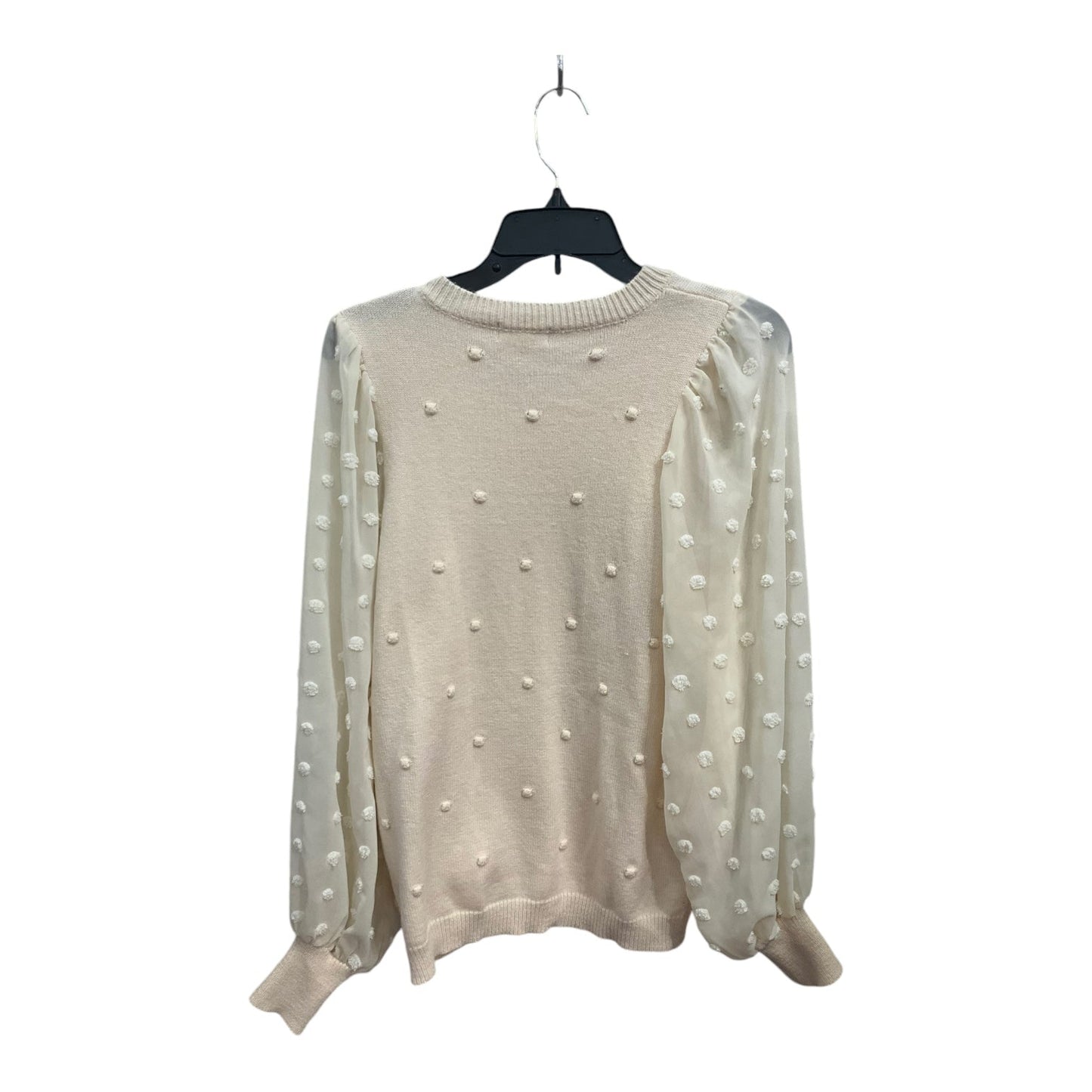 Top Long Sleeve By Entro In Cream, Size: M