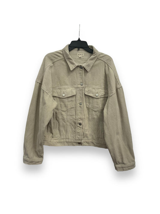 Jacket Shirt By Pol In Tan, Size: M