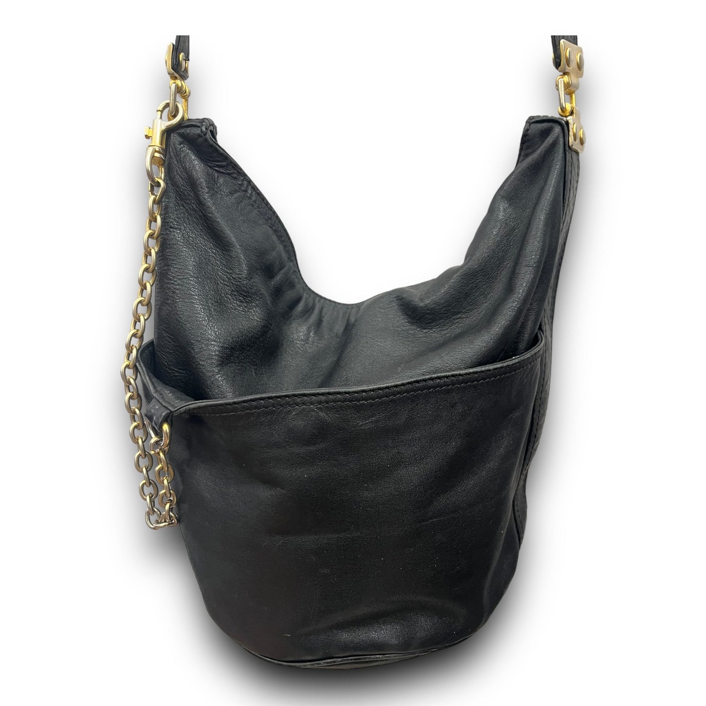 Handbag Leather By Donna Karan  Size: Medium