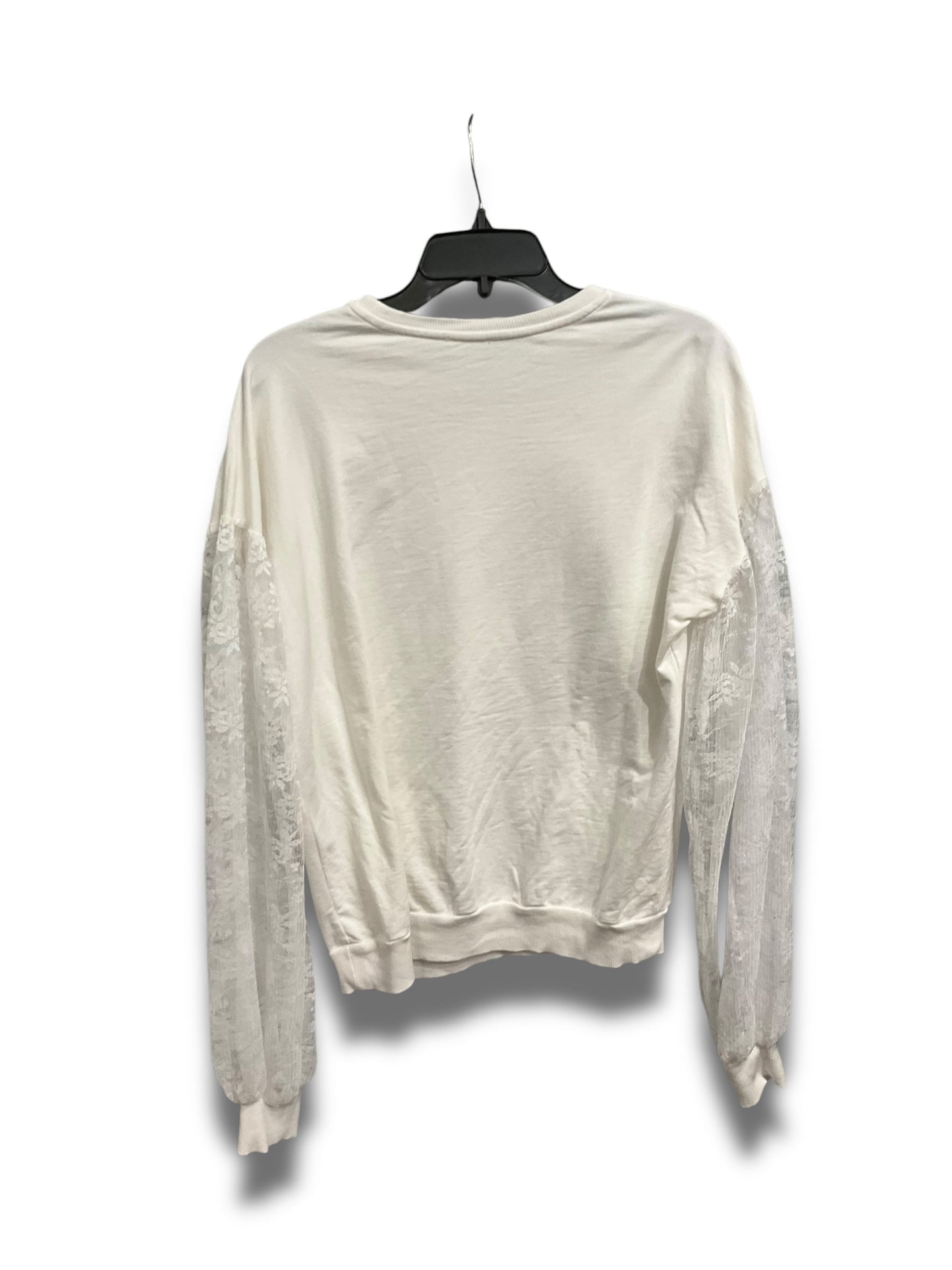 Top Long Sleeve By Venus In White, Size: S