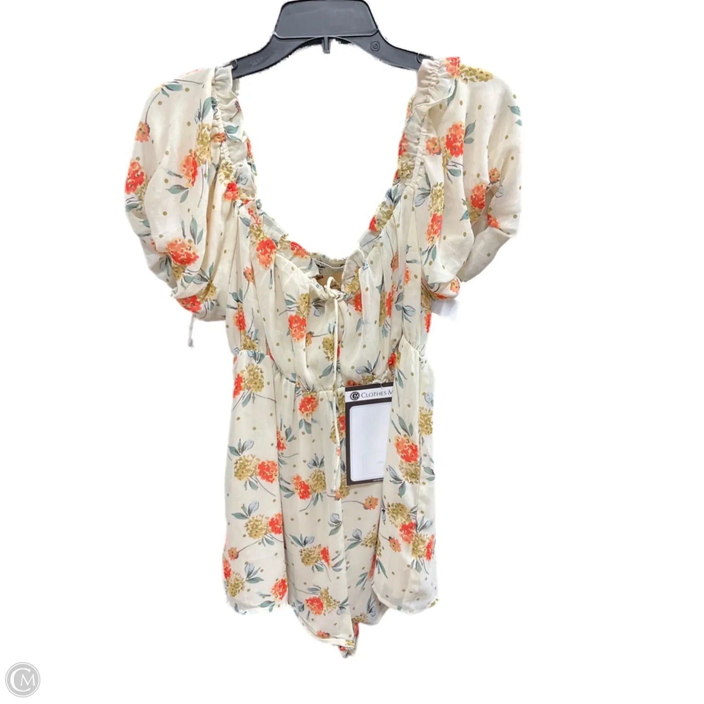 Romper By Clothes Mentor In Floral Print, Size: M