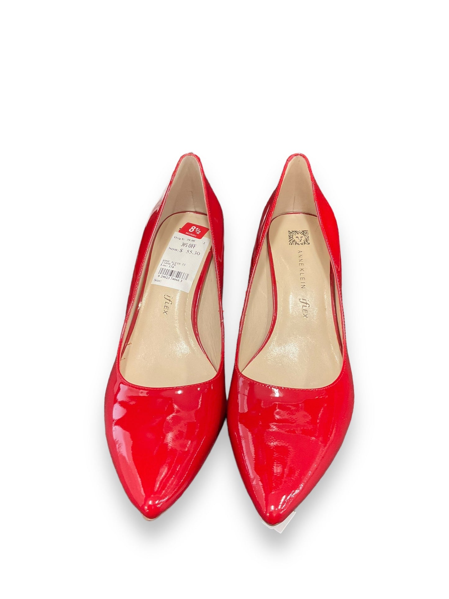 Red Shoes Heels Kitten Anne Klein, Size 8.5