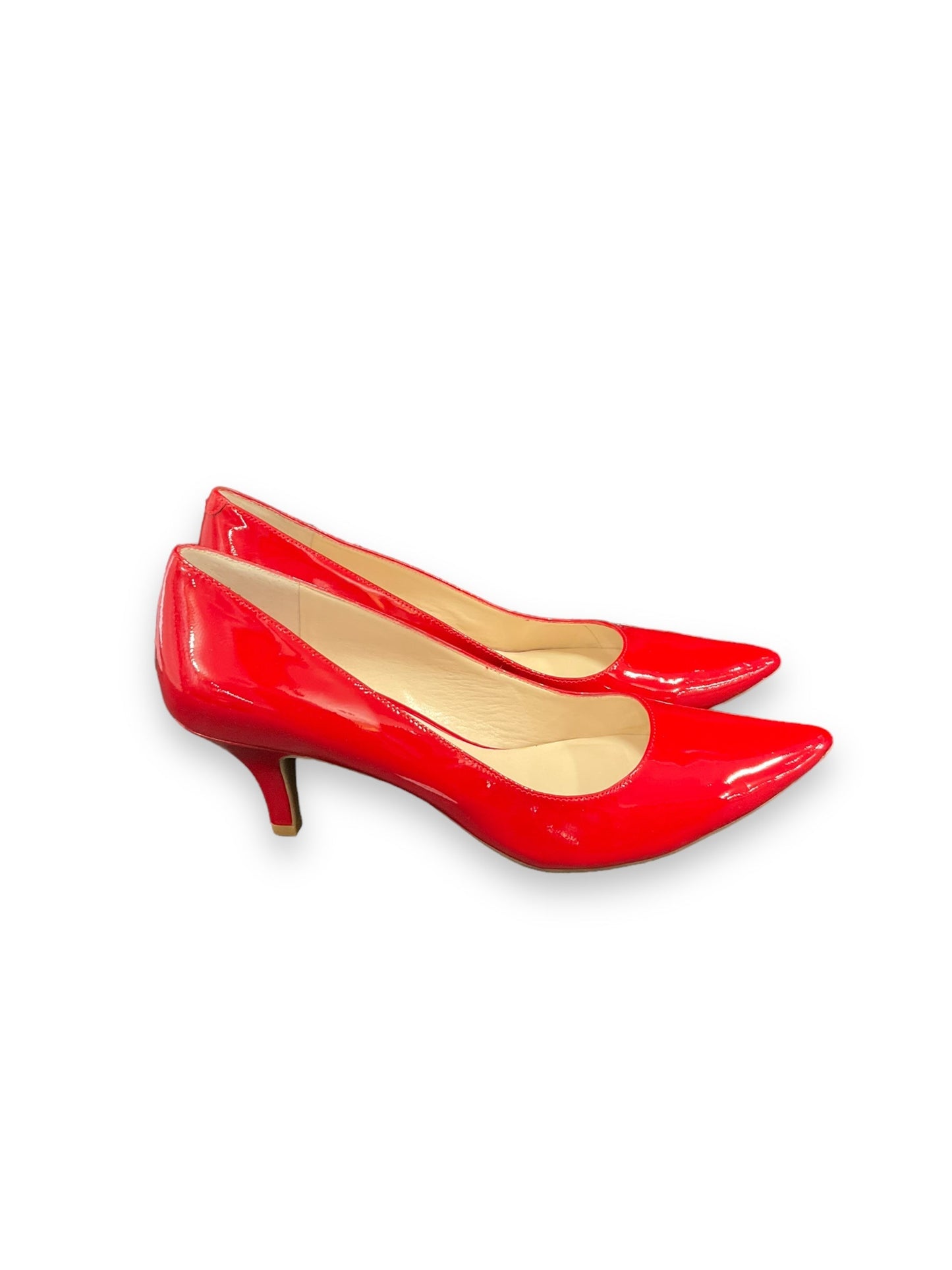 Red Shoes Heels Kitten Anne Klein, Size 8.5