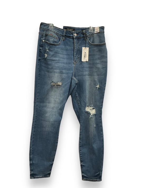 Blue Denim Jeans Skinny Judy Blue, Size 16