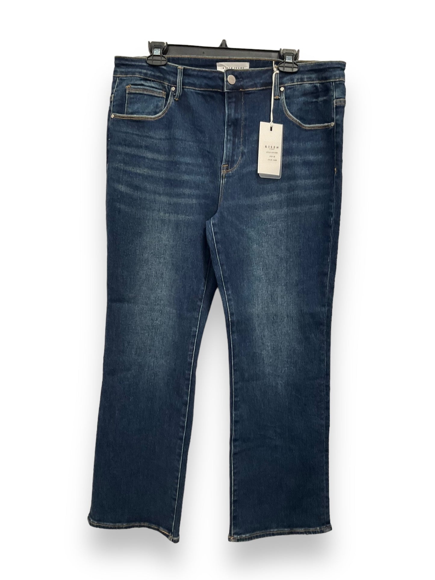 Blue Denim Jeans Cropped Risen, Size 1x