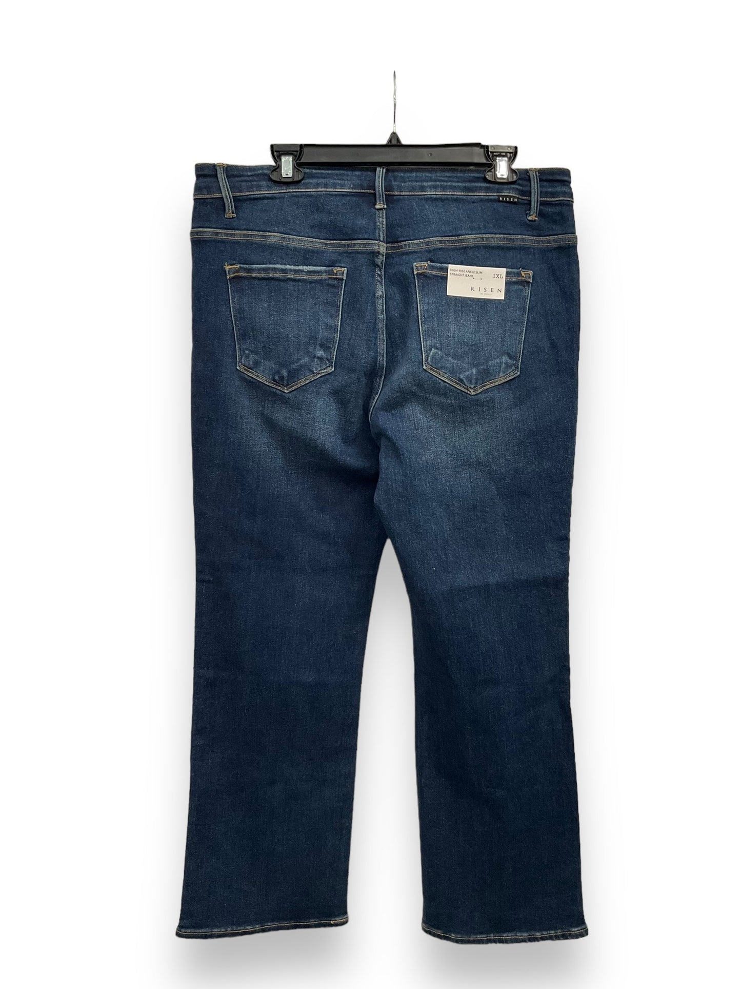 Blue Denim Jeans Cropped Risen, Size 1x