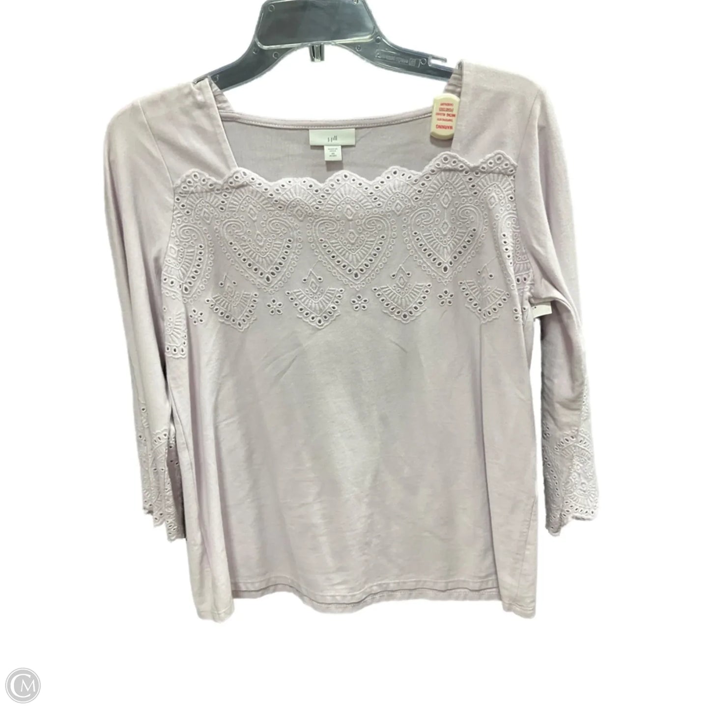 Top 3/4 Sleeve Basic By J. Jill In Purple, Size: Xs