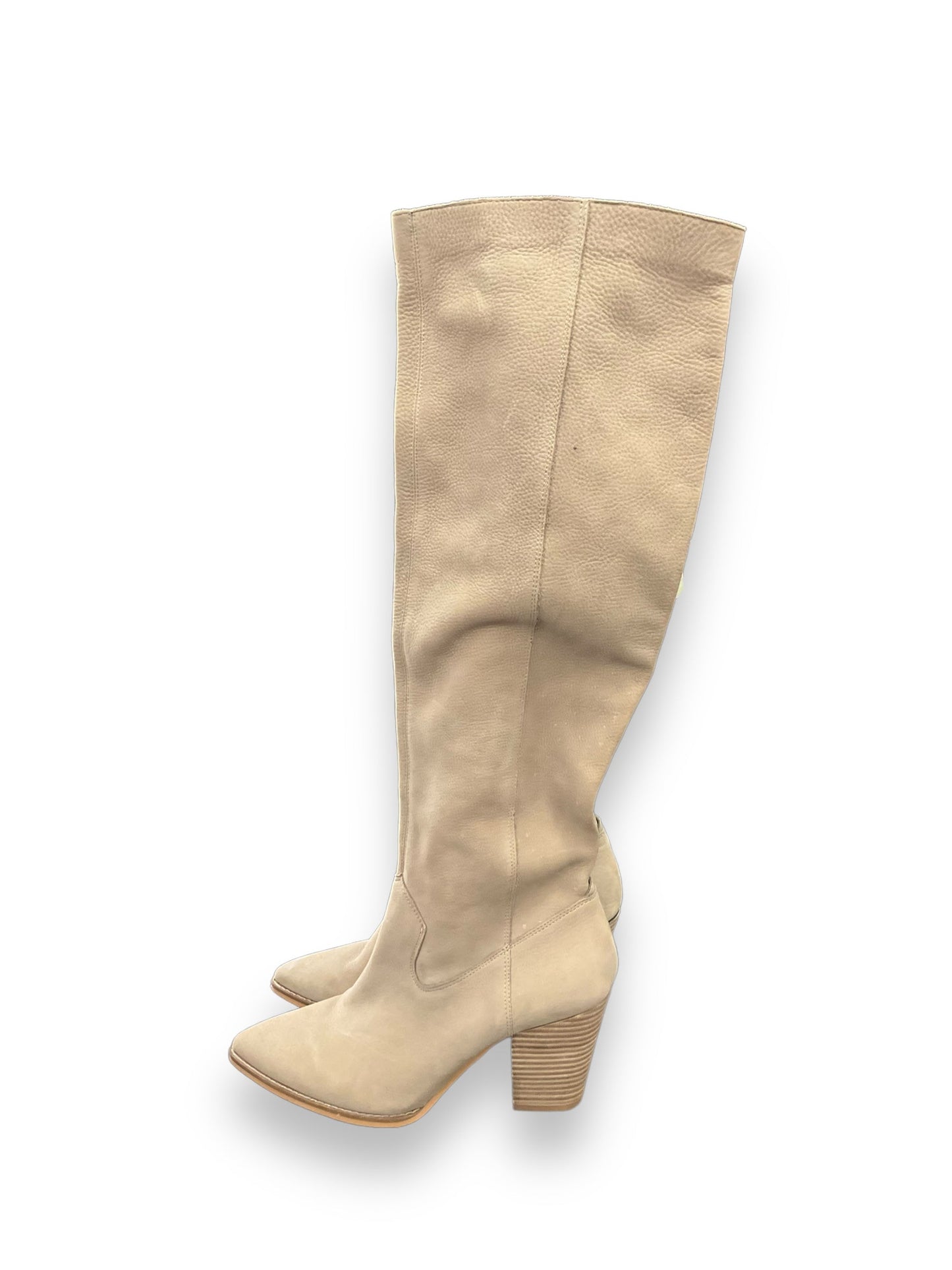 Taupe Boots Knee Heels Lucky Brand, Size 9.5