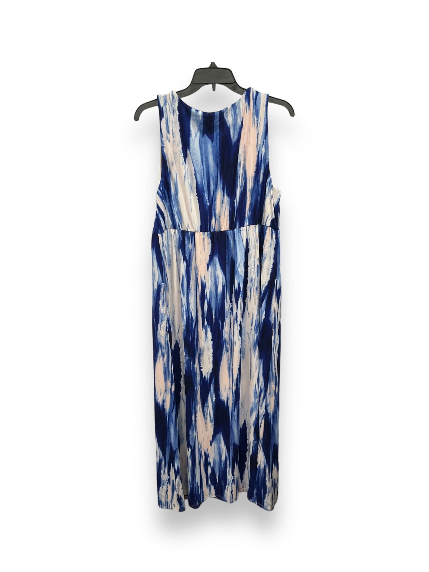 Blue & White Dress Casual Maxi Soma, Size L
