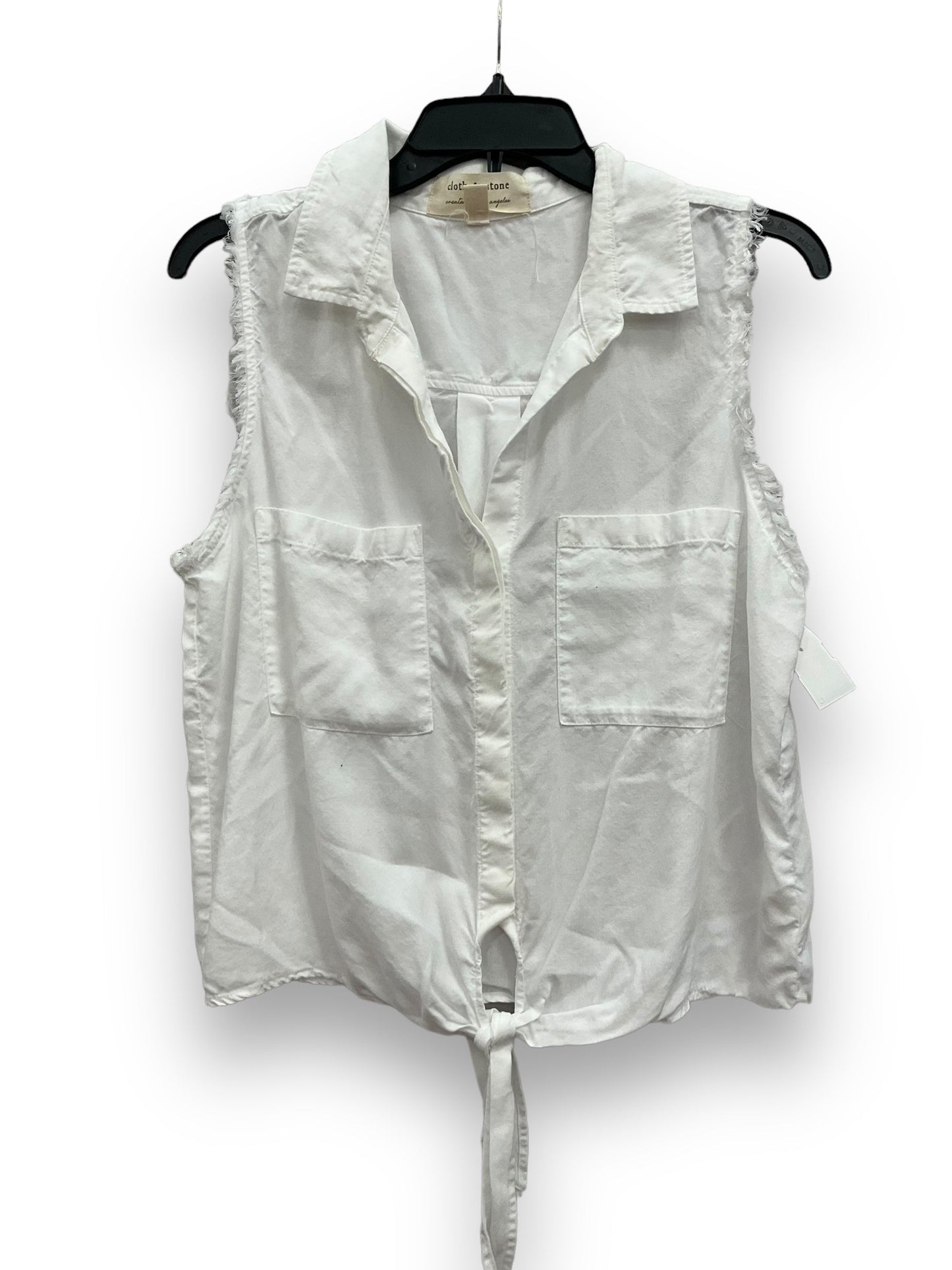 White Top Sleeveless Cloth & Stone, Size M