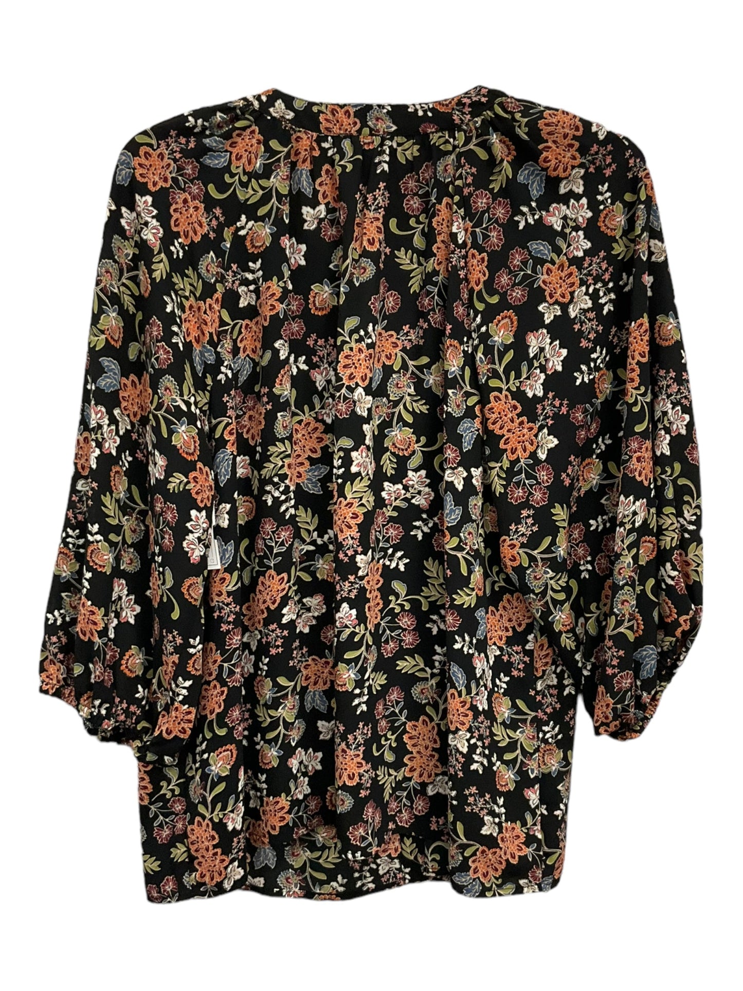 Floral Print Blouse 3/4 Sleeve Vince Camuto, Size L