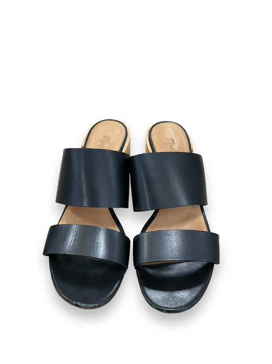 Black Sandals Heels Block Madewell, Size 8