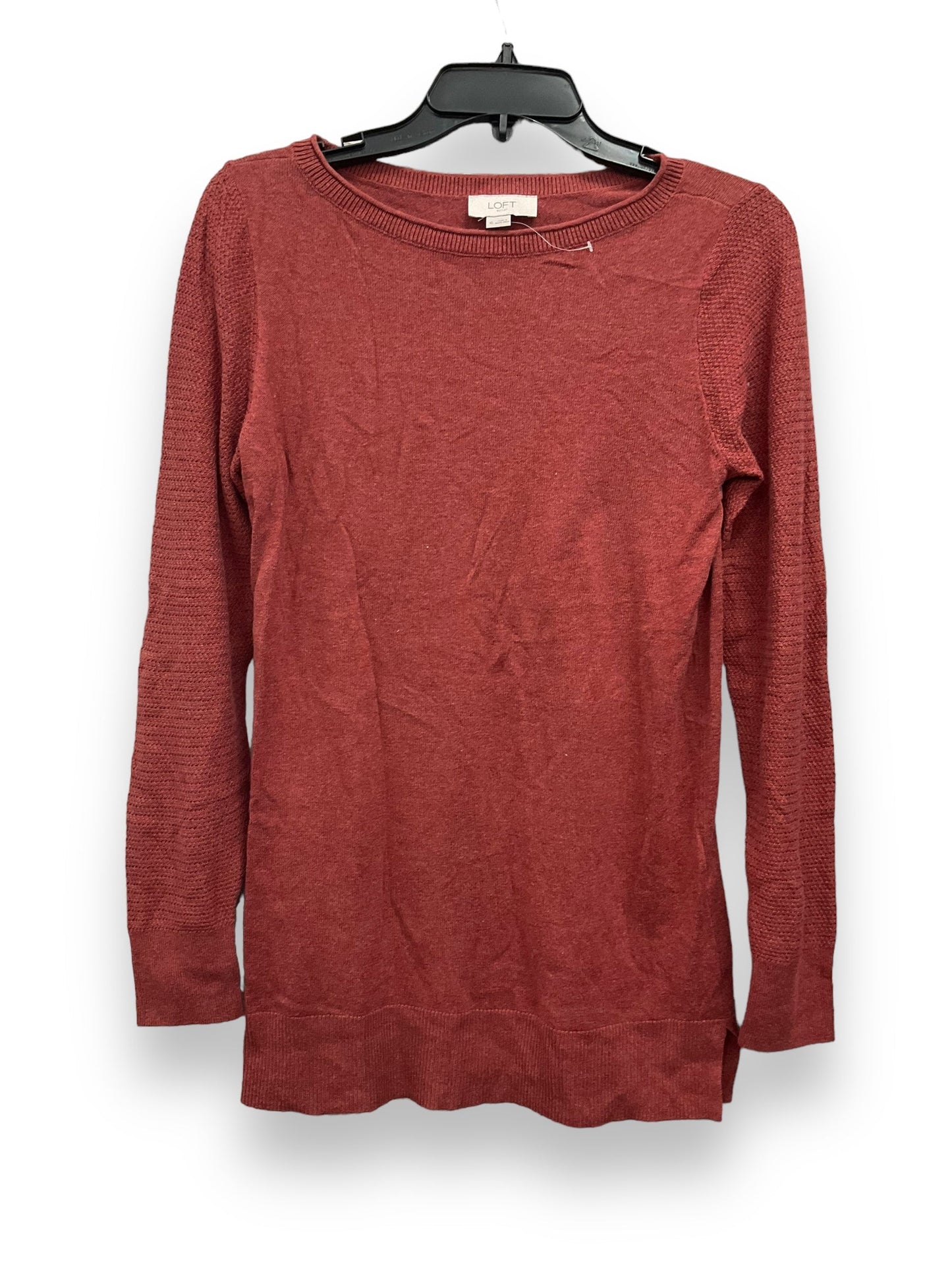 Red Top Long Sleeve Loft, Size Xs
