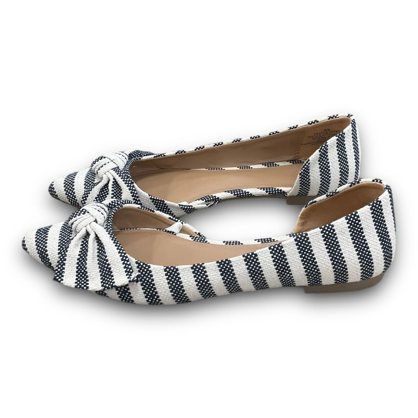 Striped Pattern Shoes Flats A New Day, Size 8.5