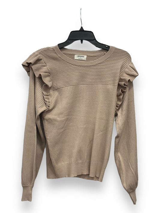 Tan Top Long Sleeve Zenana Outfitters, Size L