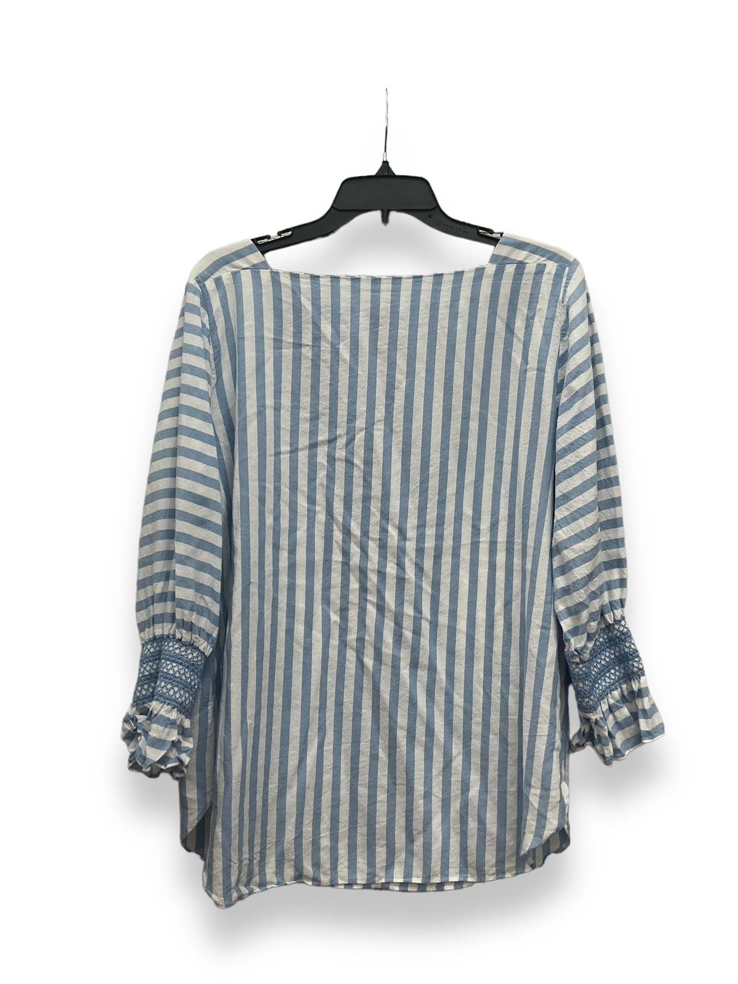 Striped Pattern Top Short Sleeve Jones New York, Size L