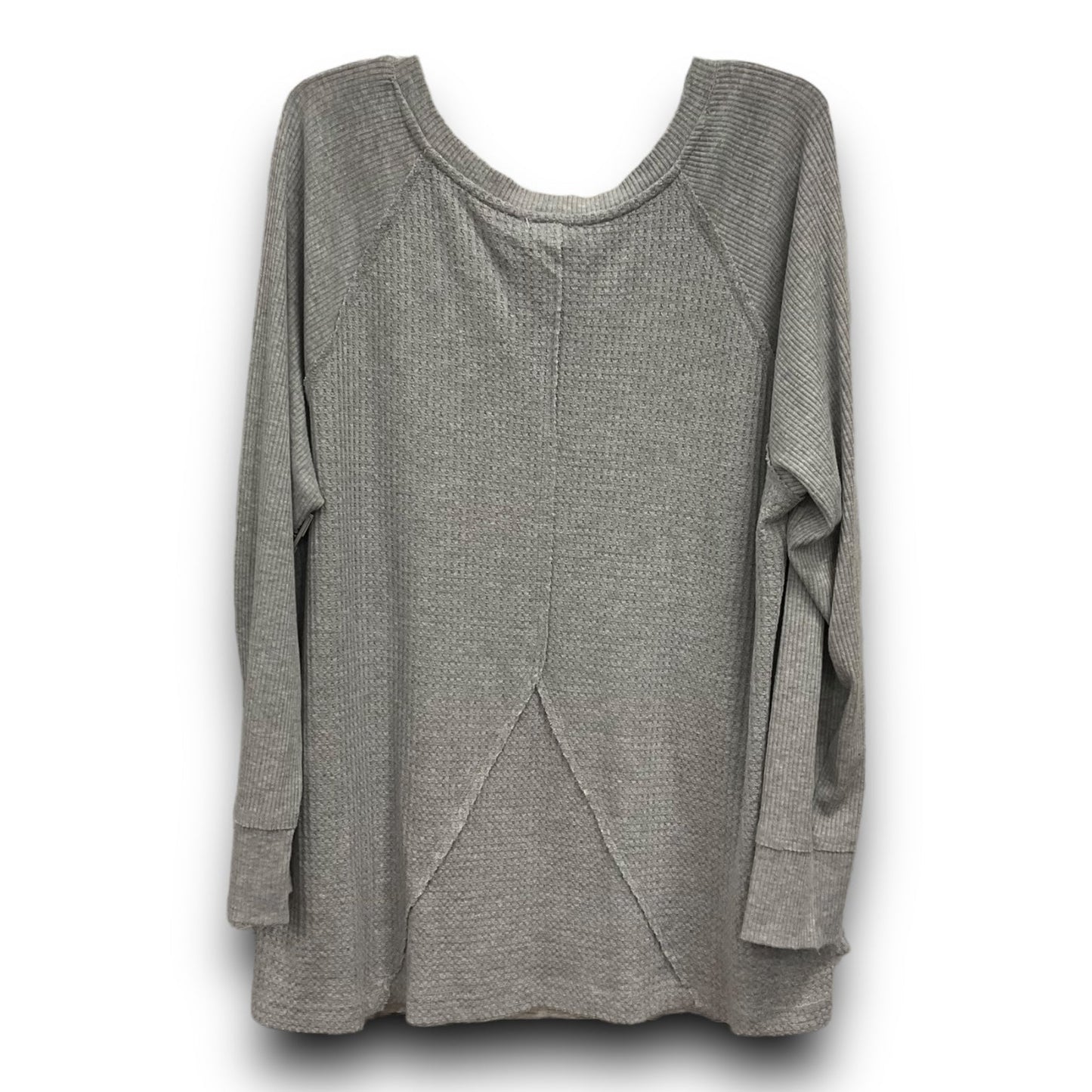 Grey Top Long Sleeve Basic Chelsea And Theodore, Size Xxl