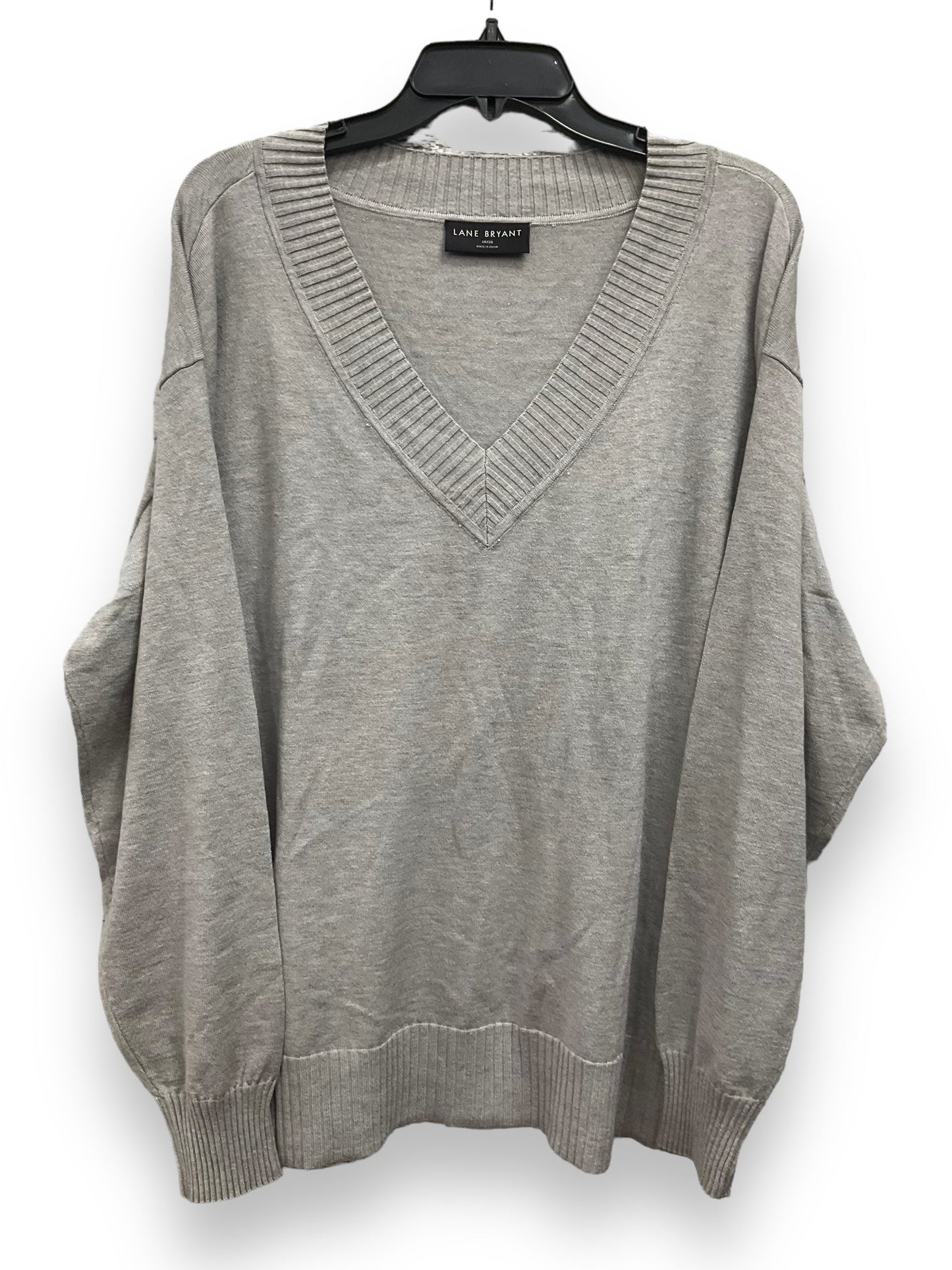 Top Long Sleeve By Lane Bryant In Grey, Size: 2x