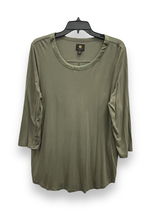 Green Top Long Sleeve Basic Jm Collections, Size Xl