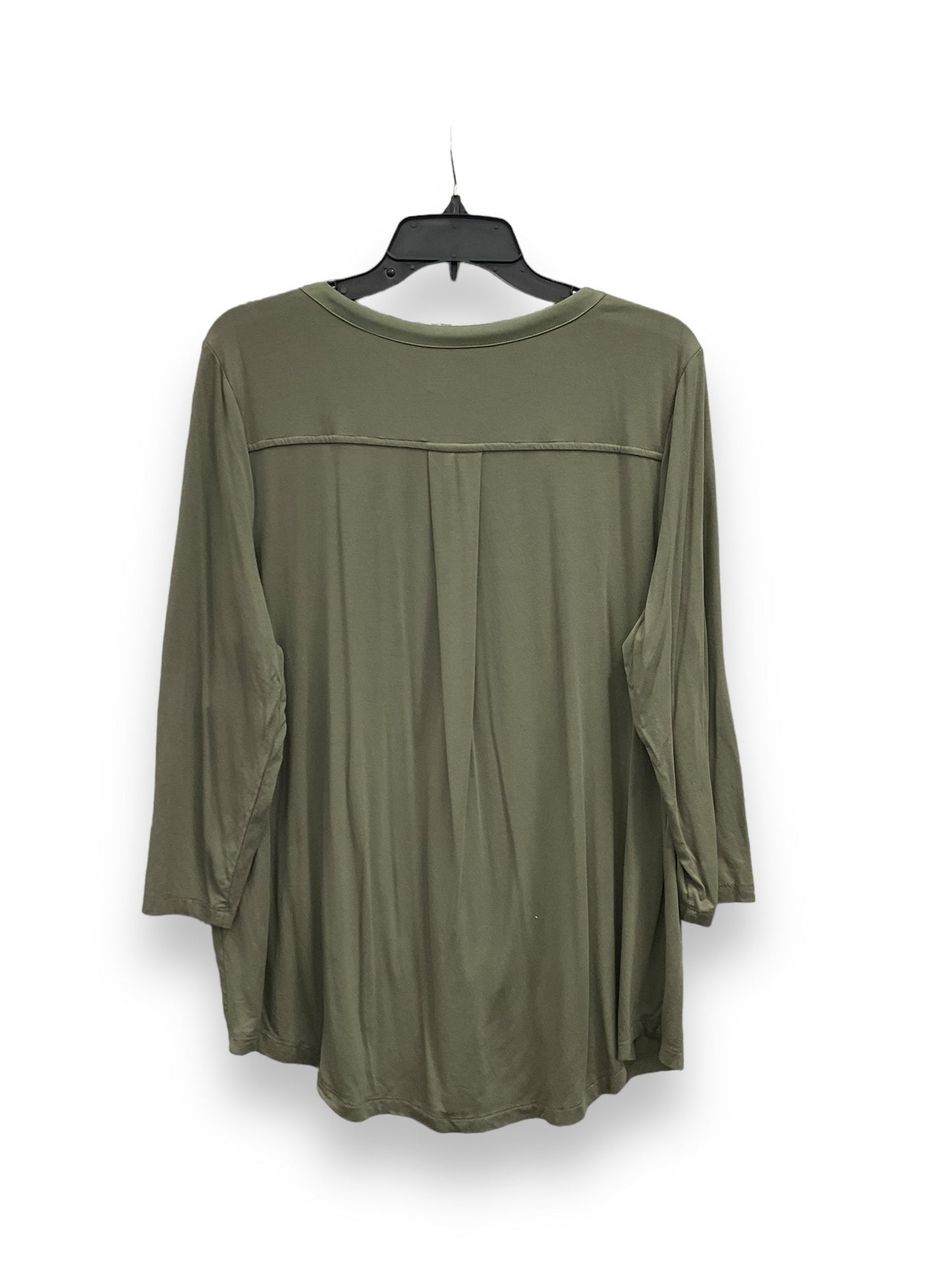 Green Top Long Sleeve Basic Jm Collections, Size Xl