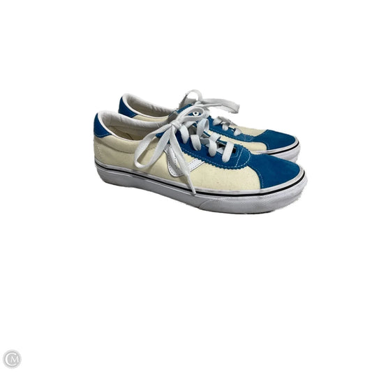 Shoes Sneakers By Vans In Blue & Cream, Size: 7.5