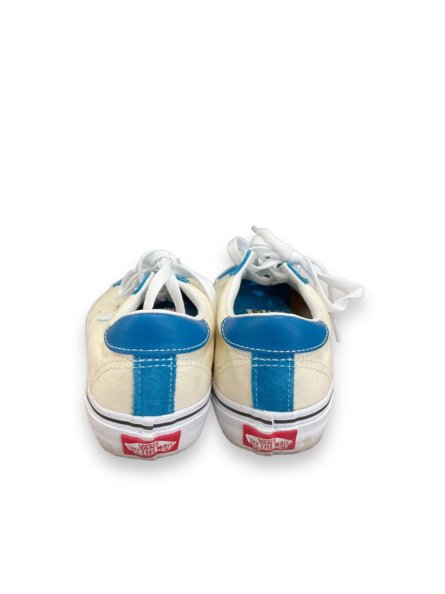 Shoes Sneakers By Vans In Blue & Cream, Size: 7.5