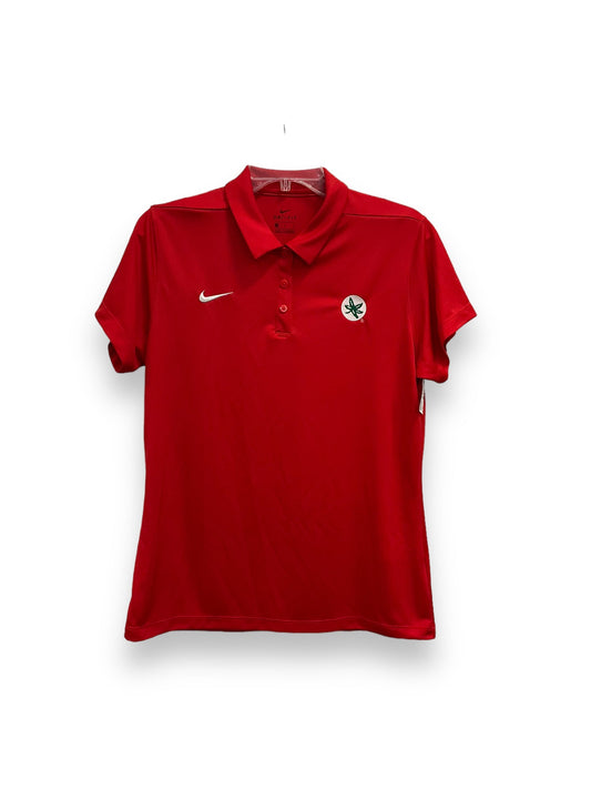 Athletic Top Short Sleeve By Nike Apparel In Red, Size: L