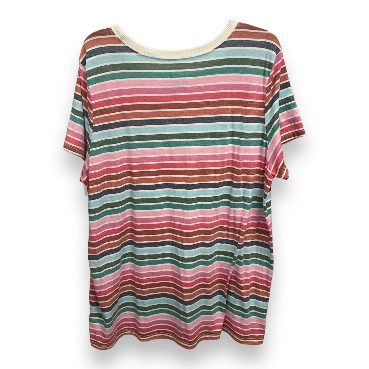 Top Short Sleeve Basic By Torrid In Striped Pattern, Size: 2x