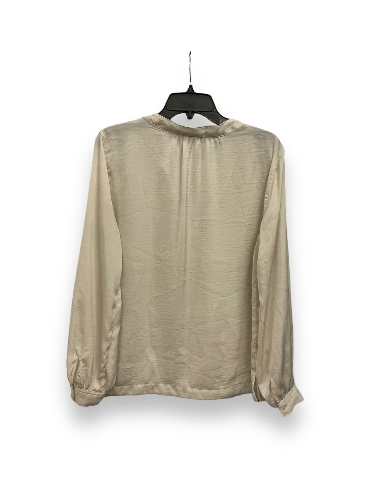 Blouse Long Sleeve By Gap In Cream, Size: S