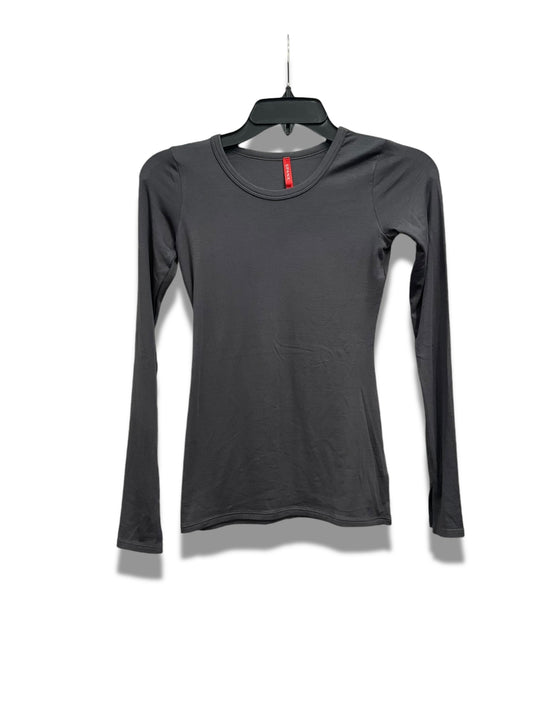 Top Long Sleeve Basic By Spanx In Grey, Size: Xs