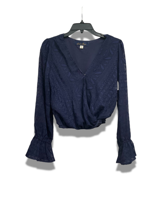 Blouse Long Sleeve By Blue Rain In Navy, Size: S