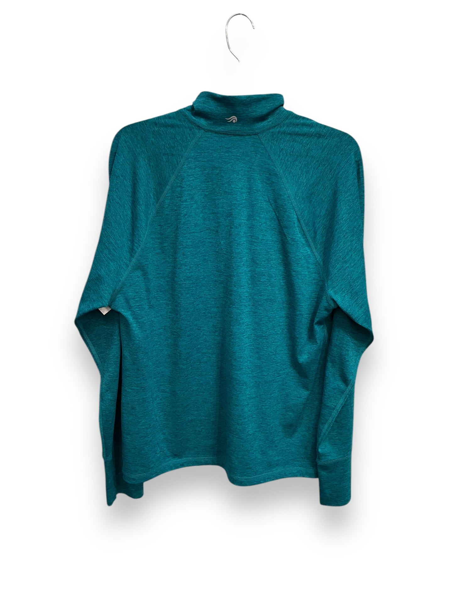 Athletic Top Long Sleeve Collar By Ideology In Teal, Size: Xl