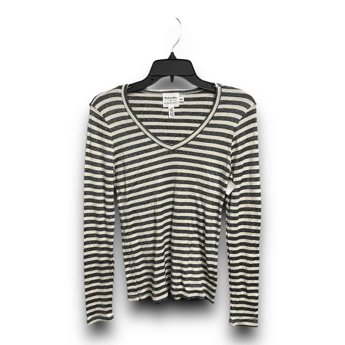 Top Long Sleeve Basic By Michael Stars In Striped Pattern, Size: S