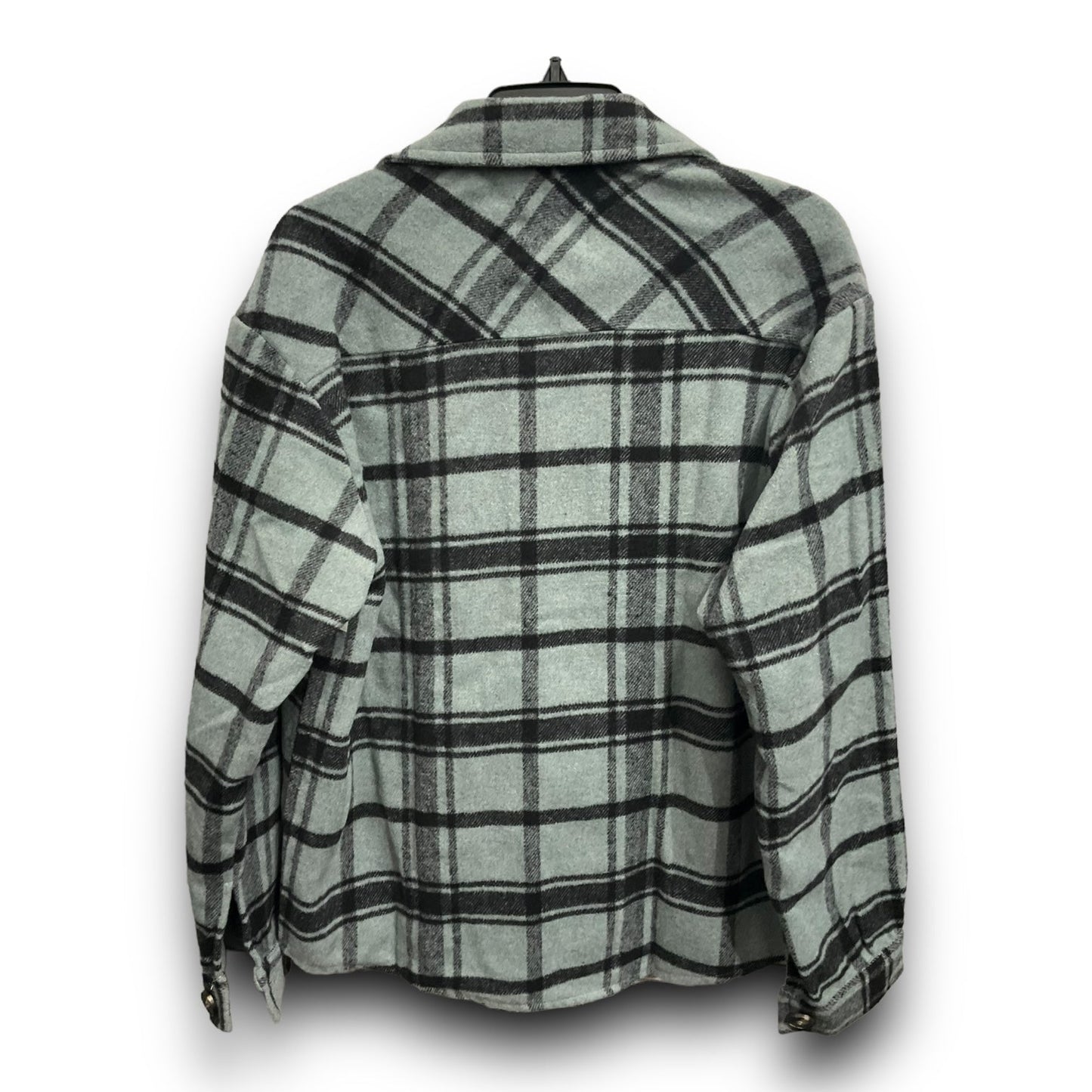 Jacket Shirt By Active Usa In Plaid Pattern, Size: S