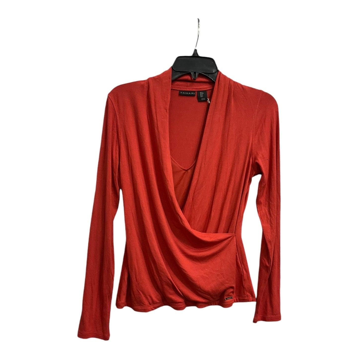 Top Long Sleeve By Tahari By Arthur Levine In Red, Size: S