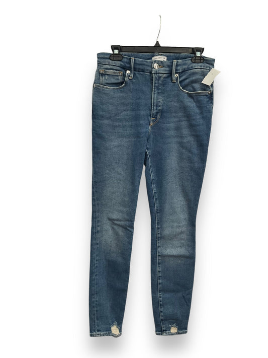 Jeans Skinny By Good American In Blue Denim, Size: 8