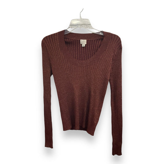 Top Long Sleeve Basic By A New Day In Bronze, Size: L